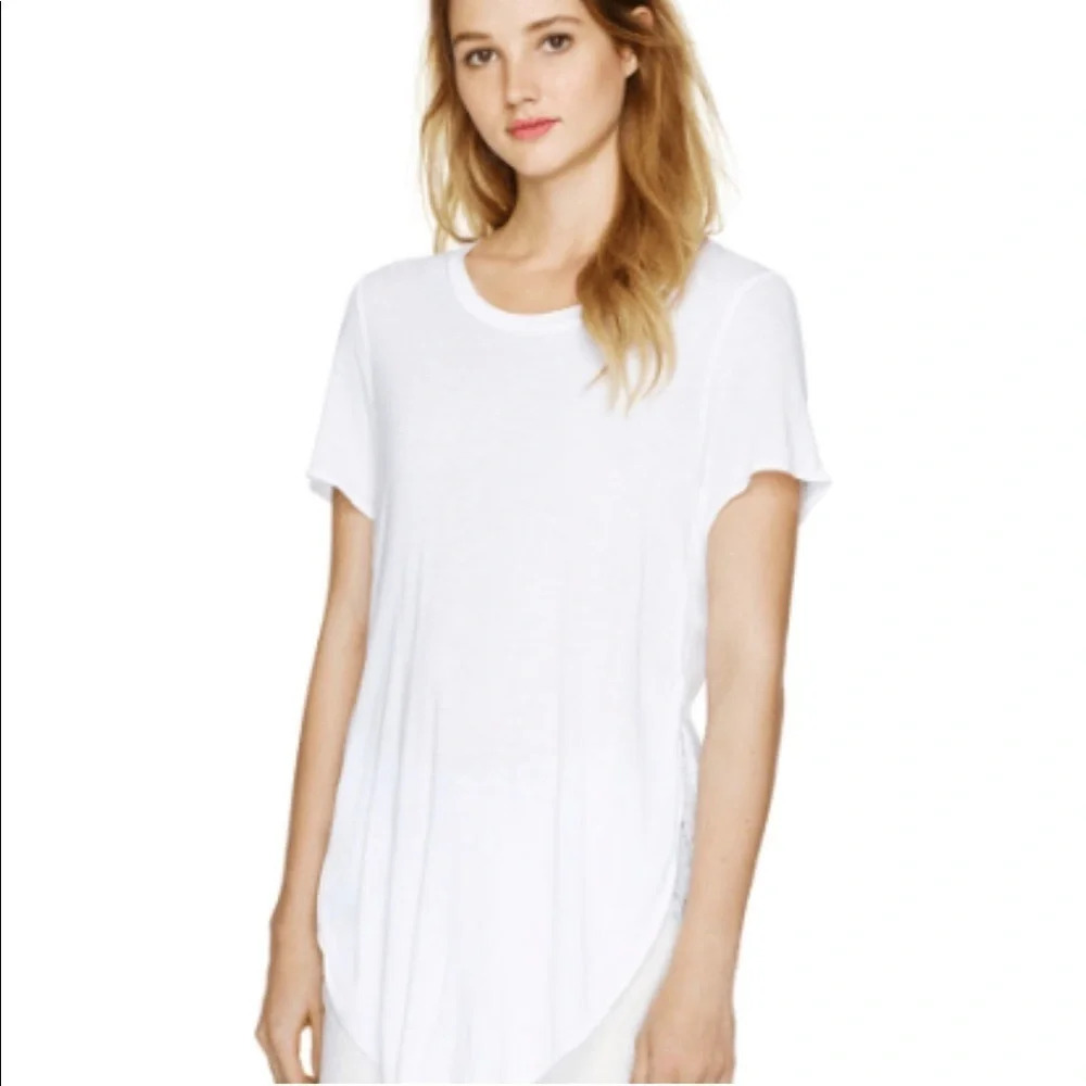 Aritzia Wilfred‎ White Capucine Tee Eyelet XS NWT